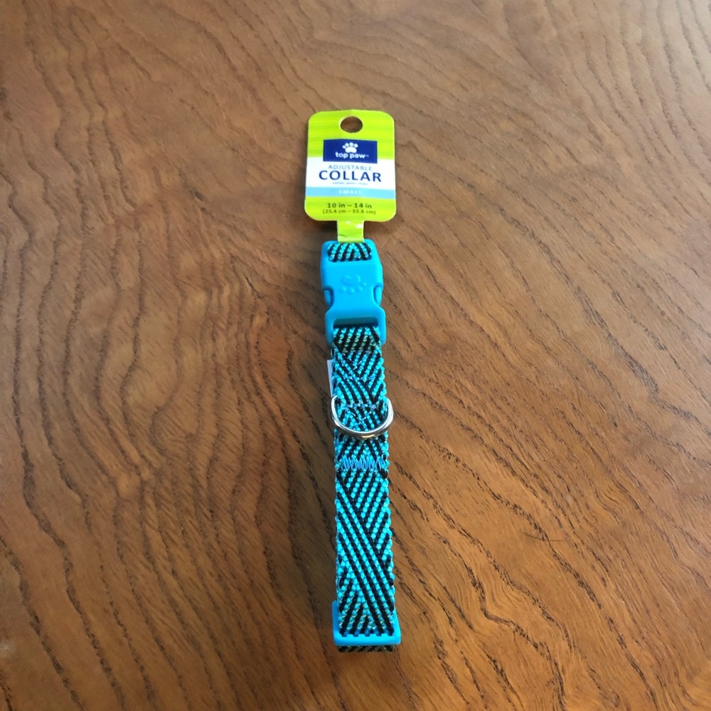Blue&black adjustable dog collar